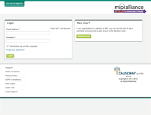 Tablet Screenshot of members.mipi.org